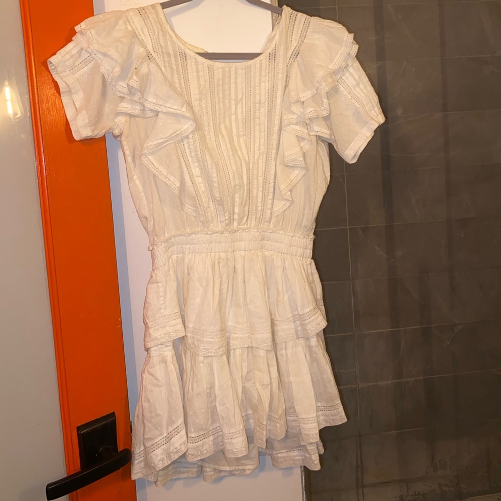 LoveShackFancy Melina Dress in white